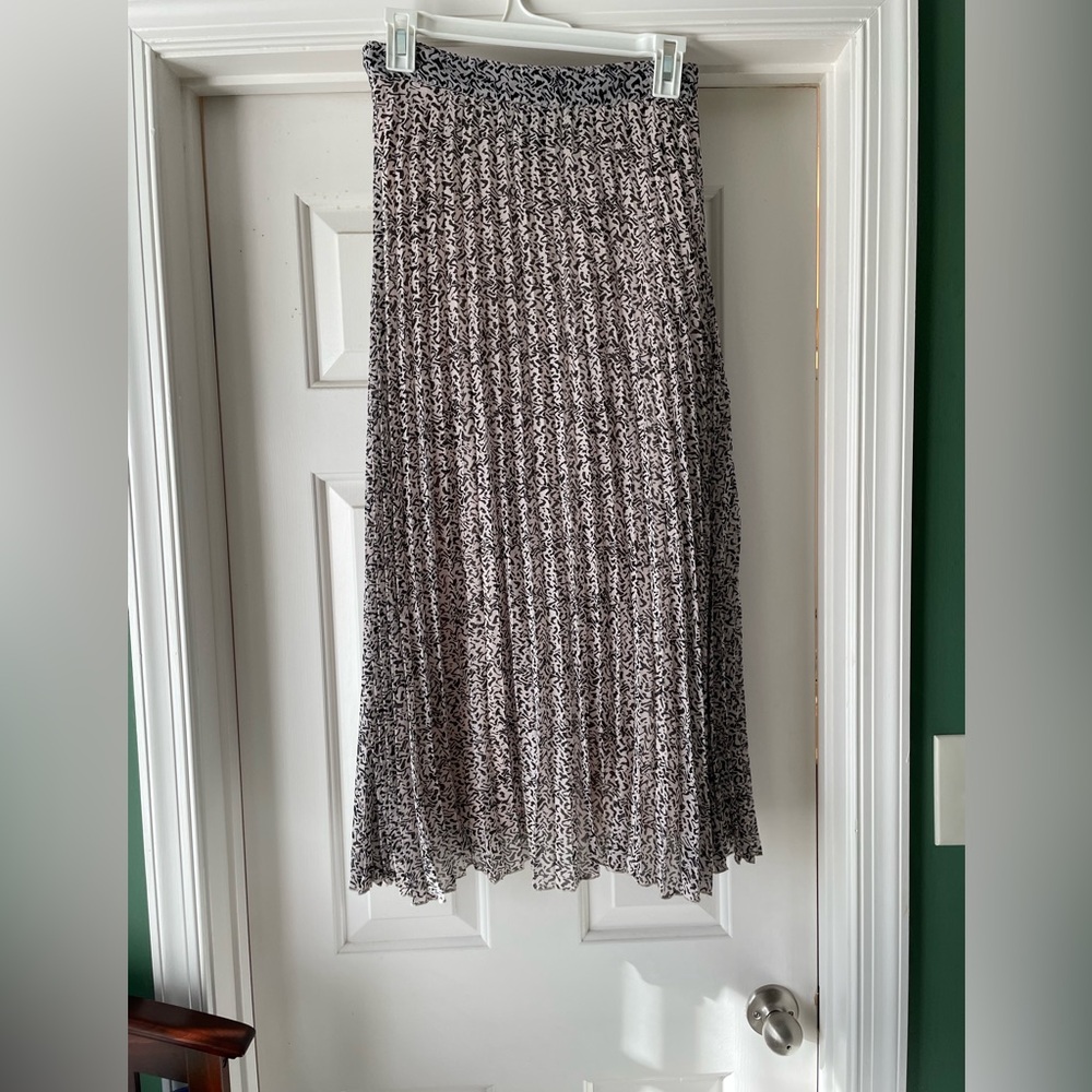 Japna Black and White A-Line Skirt